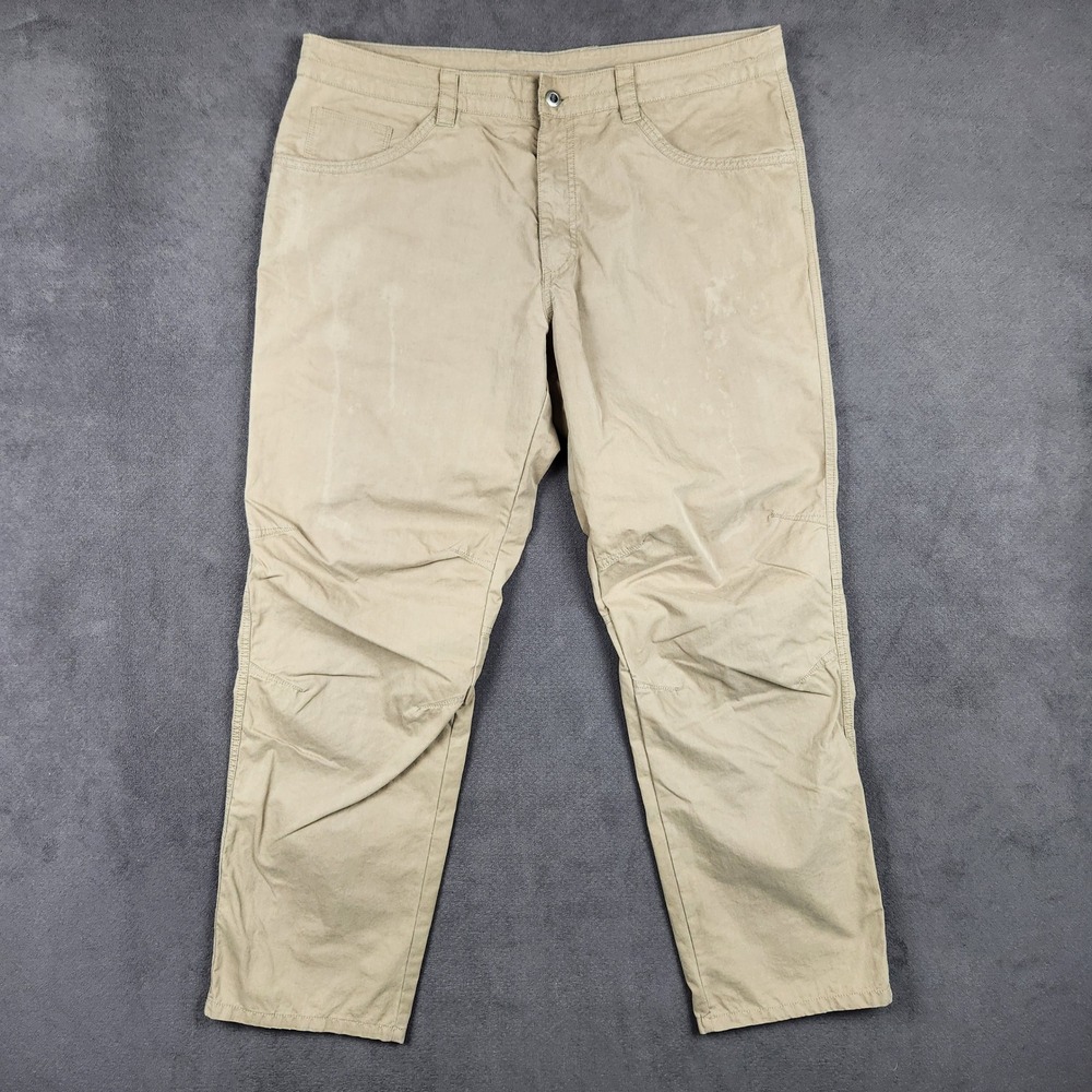 Patagonia Tenpenny Pants Mens 40 Tan Organic Cotton Nylon Blend Utility 56840